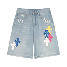Load image into Gallery viewer, Chrome Denim Shorts
