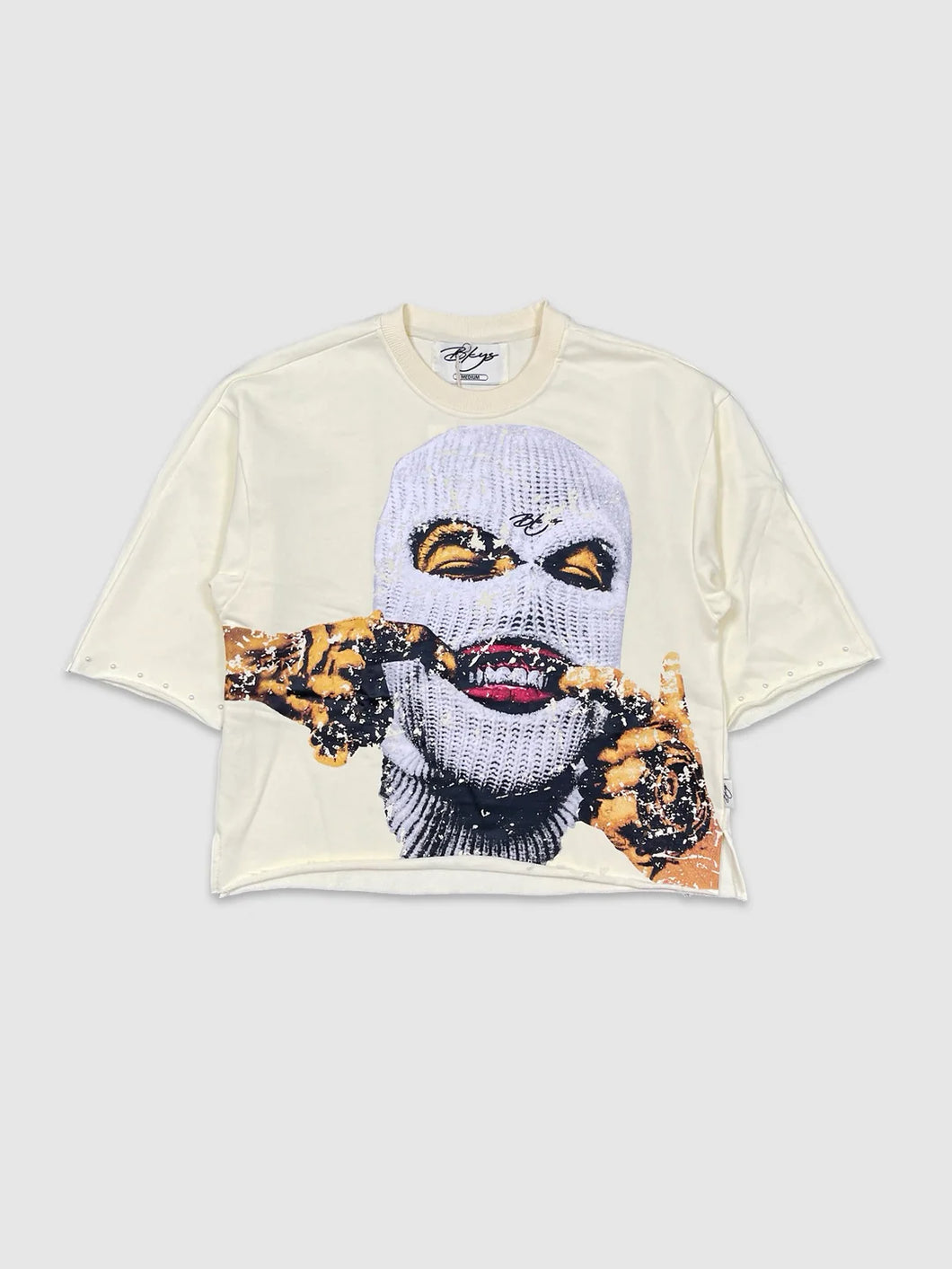 GRILLZ MASK CROPPED TEE