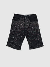 Load image into Gallery viewer, COLOR RHINESTONE DENIM SHORTS
