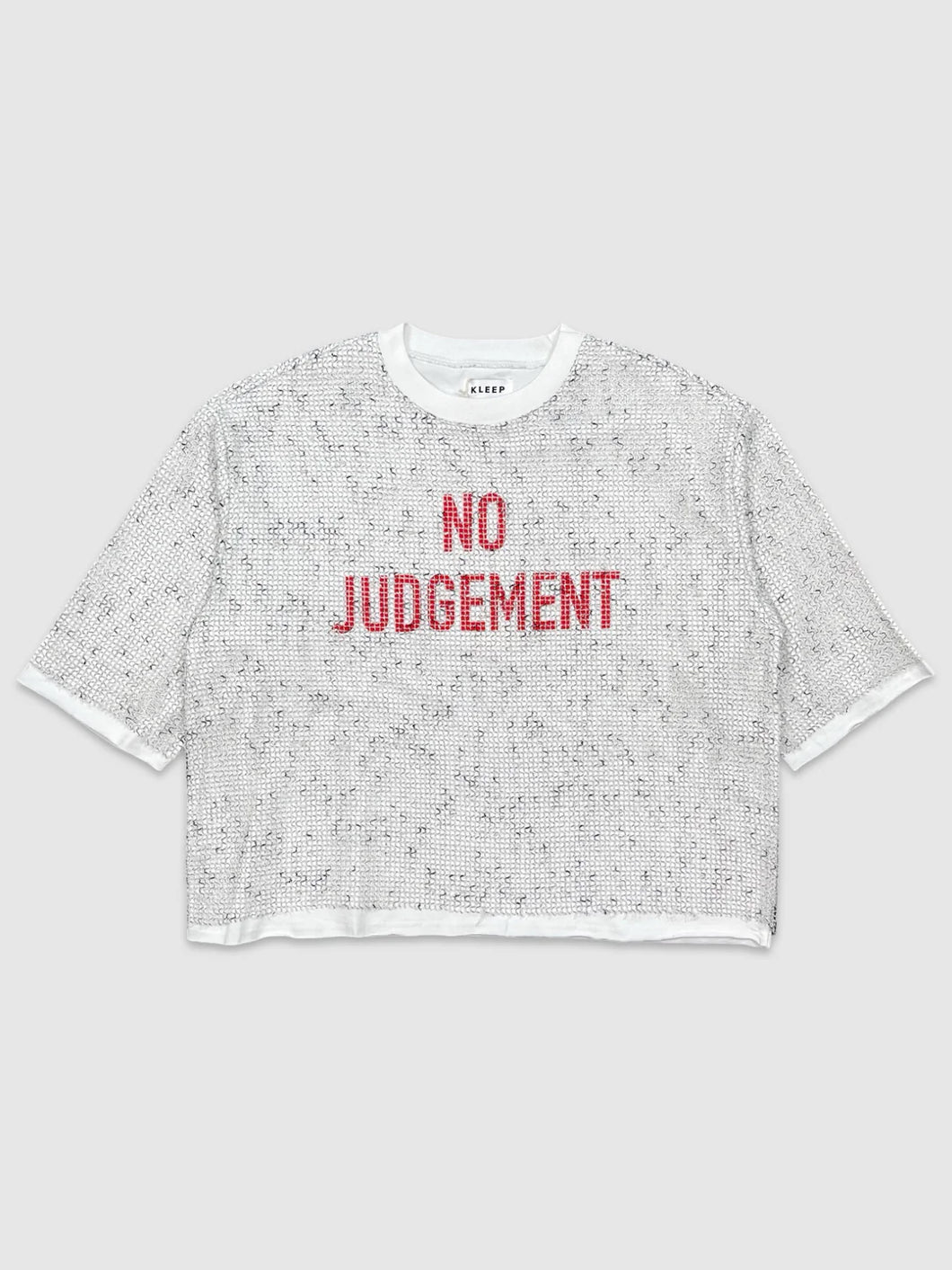 MESH LAYERED PRINT CROP TOP