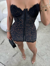 Load image into Gallery viewer, MESH CORSET TUBE MINI DRESS
