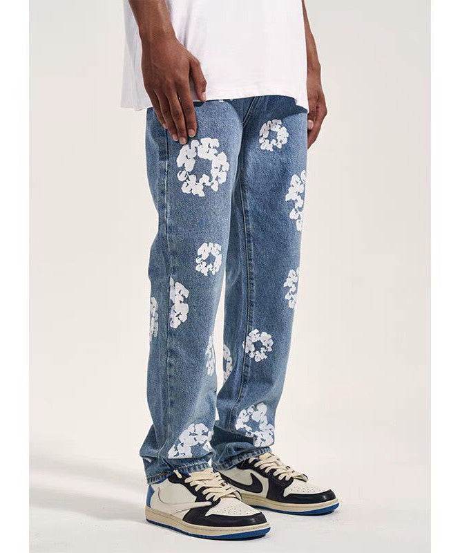 Floral jeans