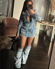 Load image into Gallery viewer, Denim Cargo Dress
