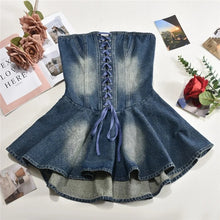 Load image into Gallery viewer, strapless denim dress
