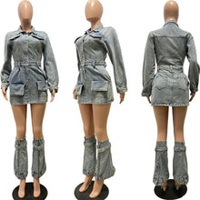 Load image into Gallery viewer, Denim Cargo Dress
